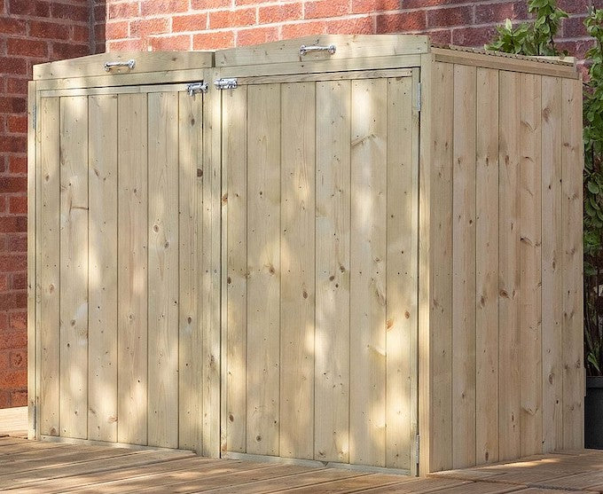 Waltons Premium Pressure Treated Double Bin Store Waltons Premium Pressure Treated Double Bin Store