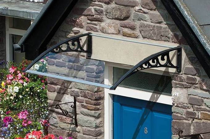 Waltons easy-fit door canopy over a door
