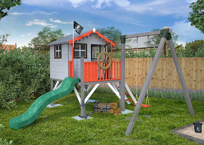 Waltons Pirate Playhouse with Tower & Activity Set Waltons Pirate Playhouse with Tower & Activity Set