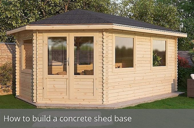 How to build a concrete shed base