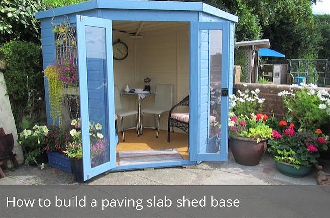 How to build a paving slab shed base | Waltons Blog 