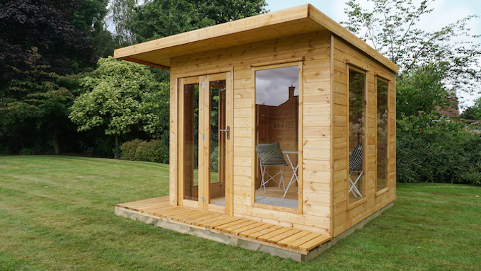 Waltons Garden Building built on wooden base Waltons Garden Building built on wooden base