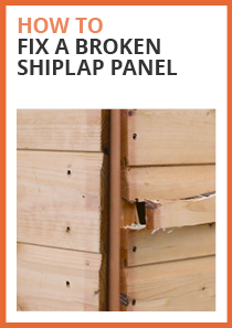 how to fix a broken shiplap panel
