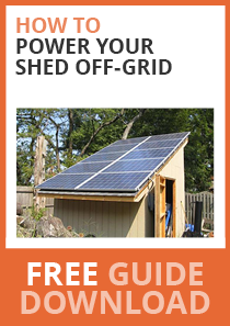 how to power your garden shed off-grid  - free downloadable guide
