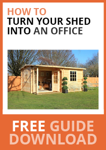 how to turn your shed into an office - free downloadable guide