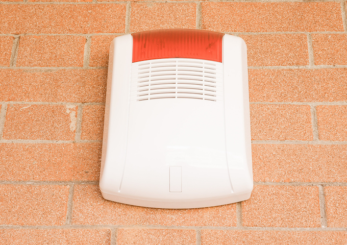 Burglar alarms on wall Burglar alarms on wall