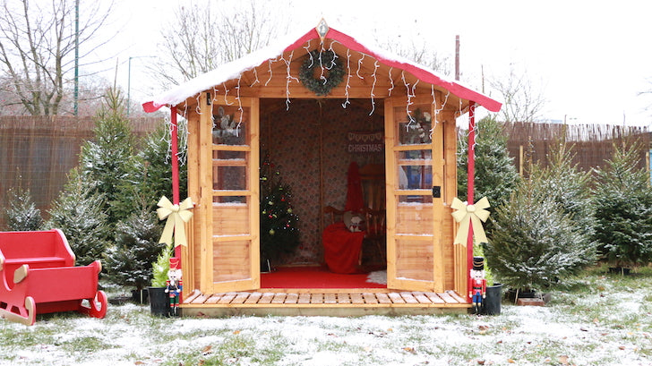 How to transform your garden shed into Santa's grotto 