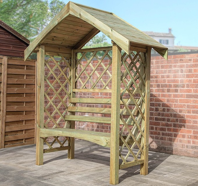 Swing arm arbour seat from Waltons