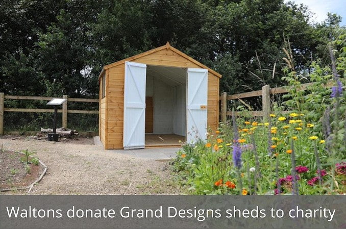 Grand Donations: Waltons donate grand designs sheds to charity