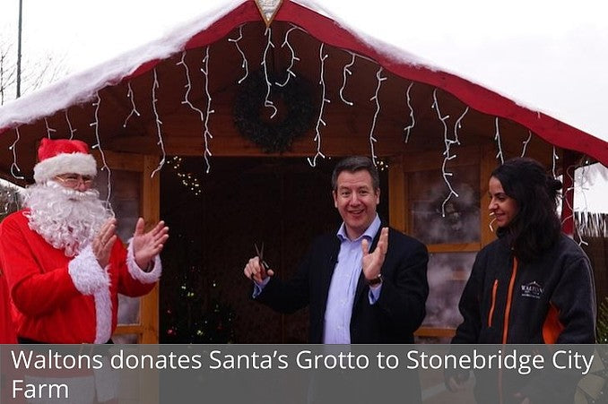 Waltons donates Santa's grotto to Stonebridge City Farm charity