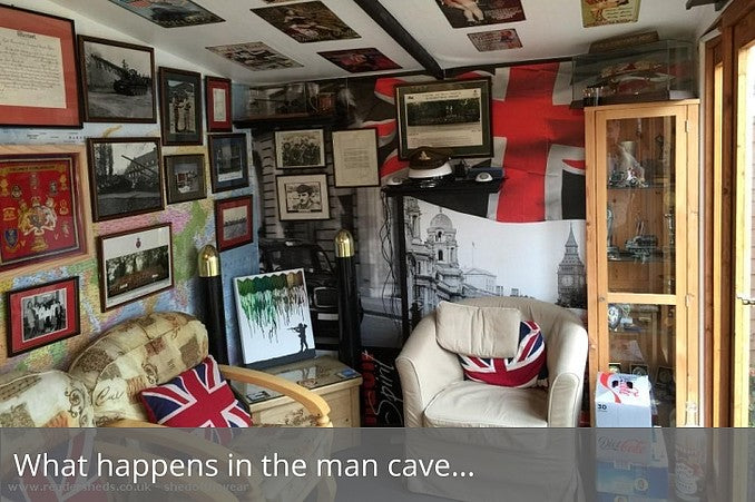 What happens in the man cave...