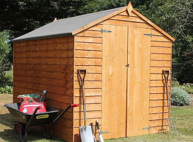 8x6ft Overlap Double Door Apex Windowless Shed from Waltons 8x6ft Overlap Double Door Apex Windowless Shed from Waltons