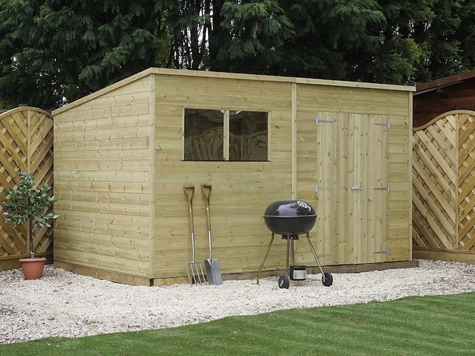 12 x 7 ft pressure treated pent shed from Waltons