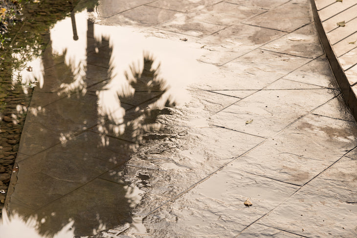 water on hardstanding