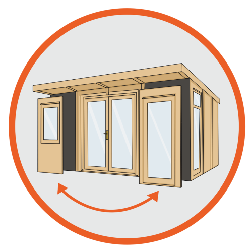 insulated garden room modular design illustration