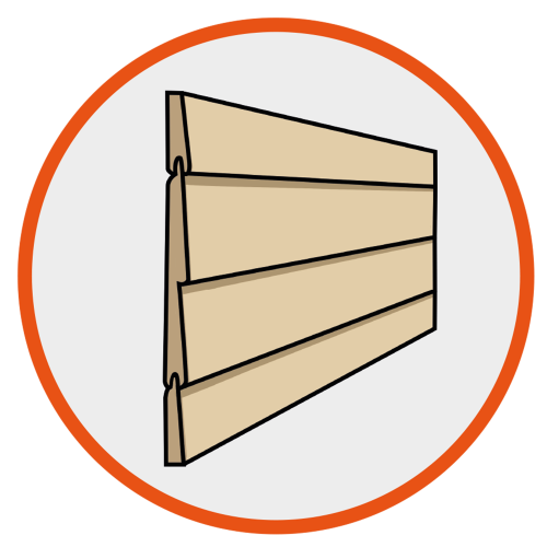 insulated garden room shiplap cladding illustration