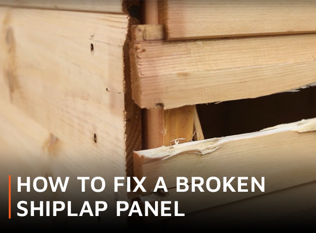 How to fix a broken shiplap panel