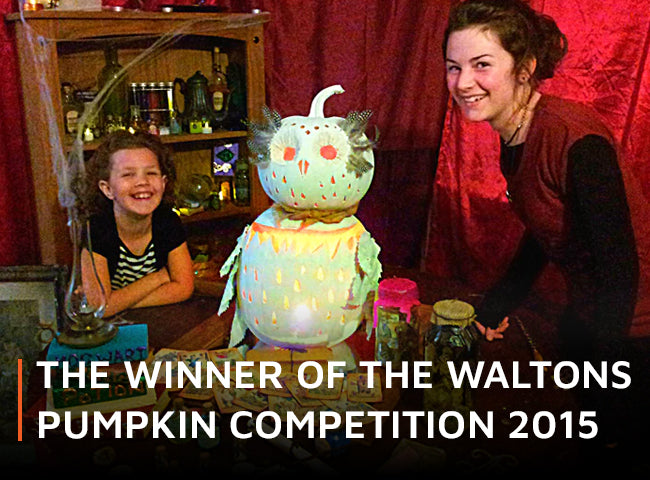 The Winner of the Waltons Pumpkin Competition 2015