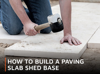 How to build a paving slab shed base