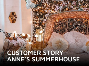 Customer story banner - flower wall summer house