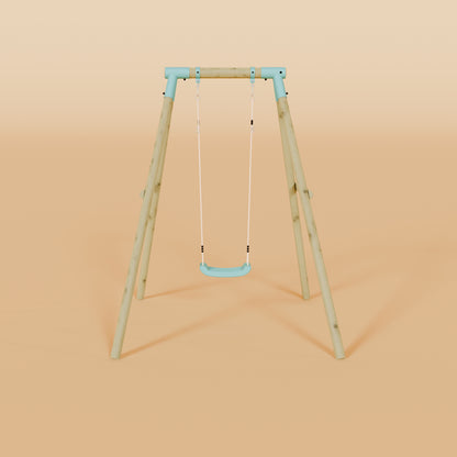 Single Wooden Swing - Evergreen