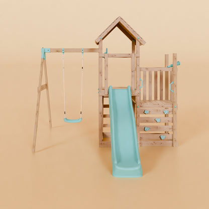 Climbing Frame With Step Up & Single Swing - Shadowfern Glade I