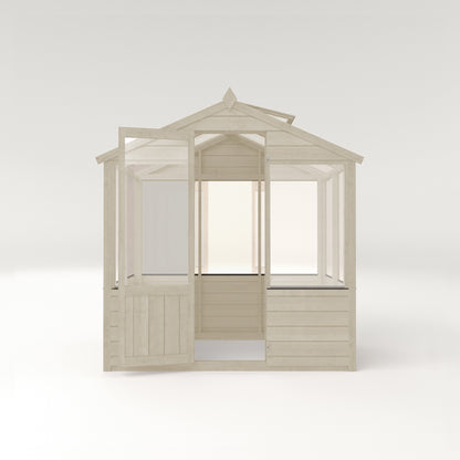 Refurbished Driftwood 6 x 4 Evesham Wooden Greenhouse