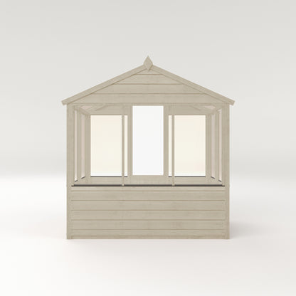 Refurbished Driftwood 6 x 4 Evesham Wooden Greenhouse