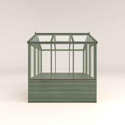 Refurbished Castle Green 6 x 6 Evesham Wooden Greenhouse