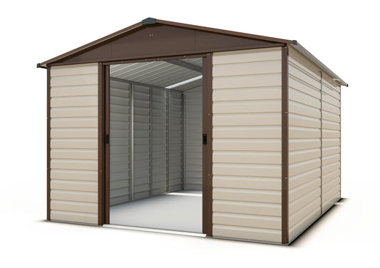 Yardmaster 'Shiplap' Deluxe 10' x 12' Metal Shed