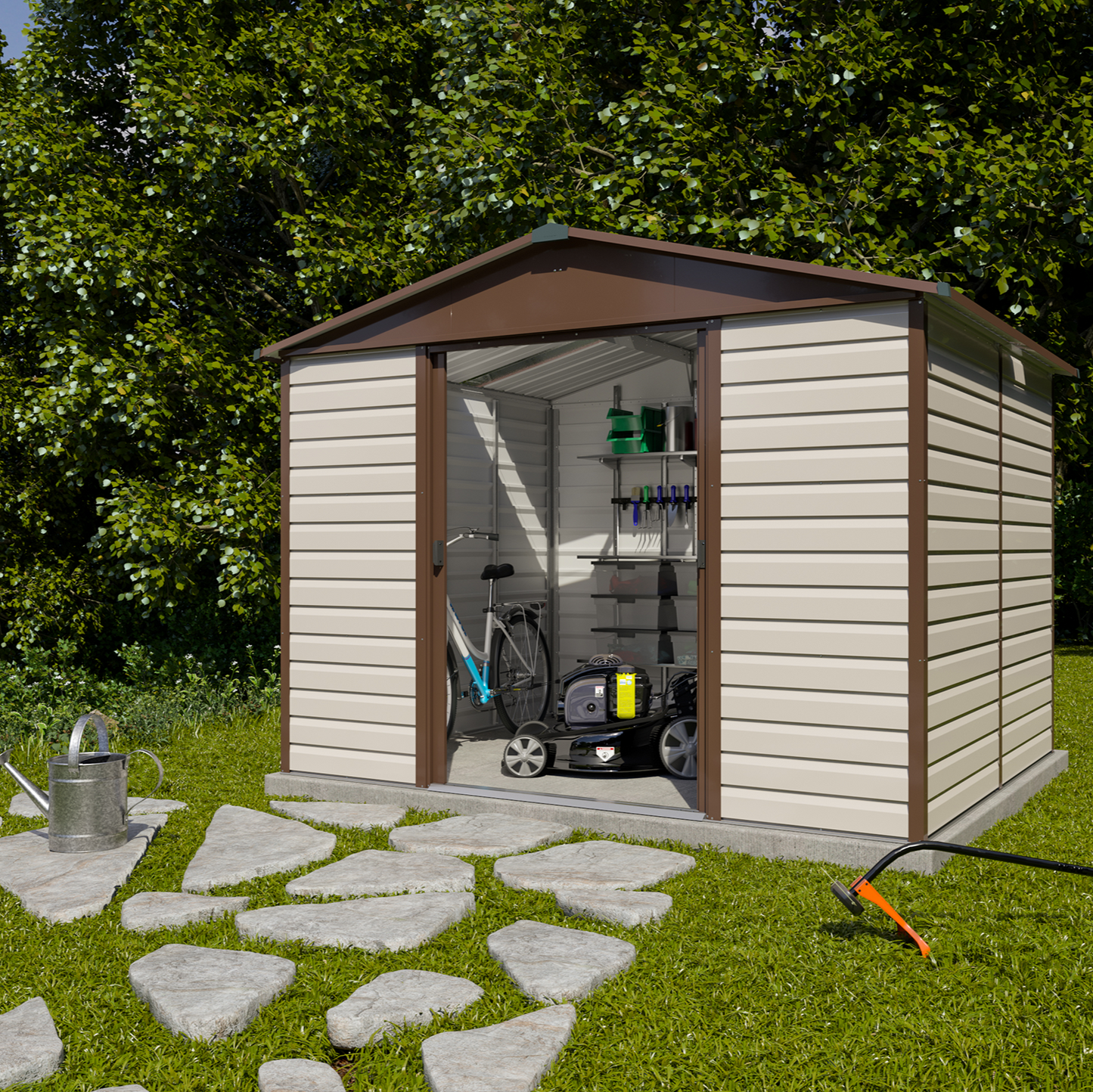 Yardmaster 'Shiplap' Deluxe 10' x 8' Metal Shed