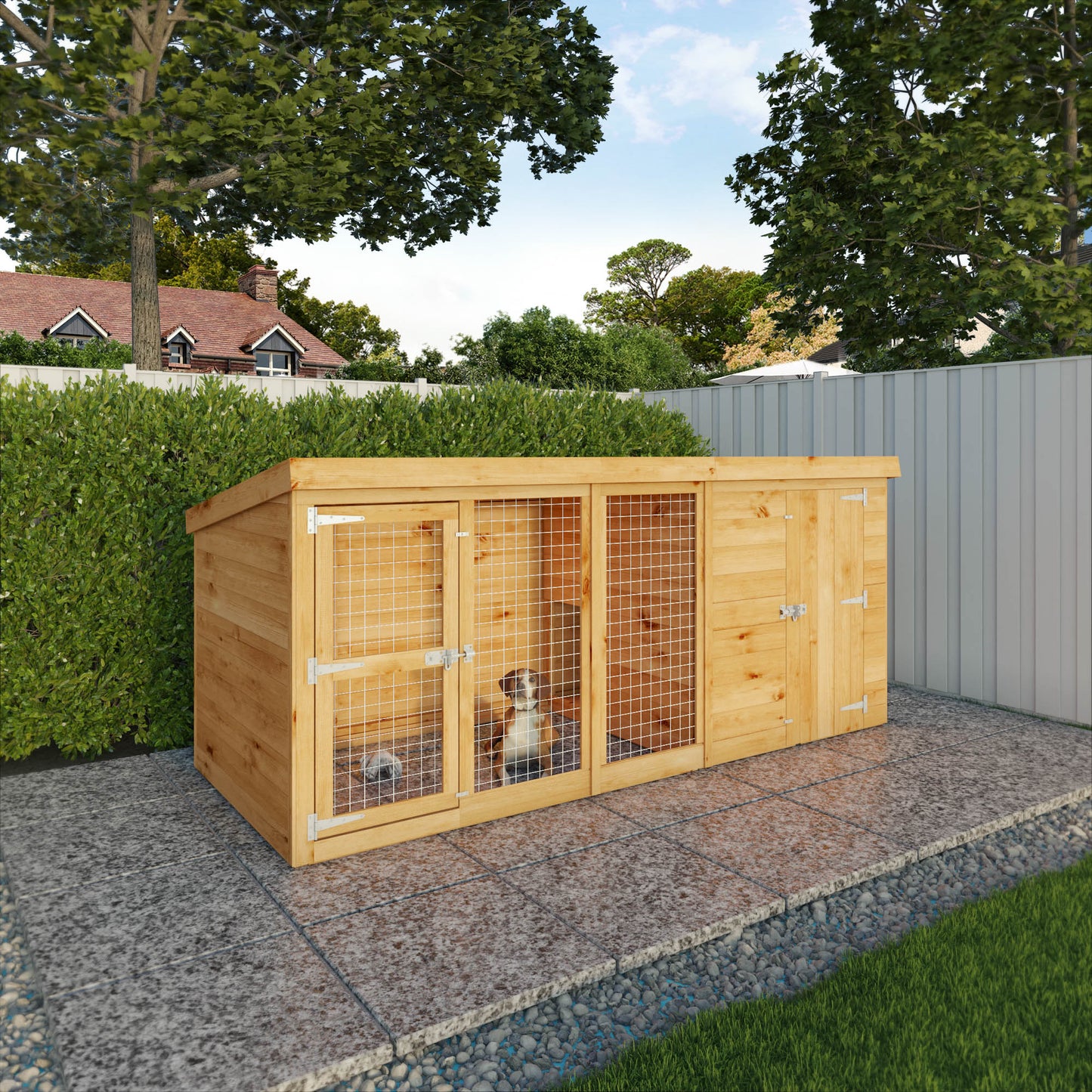 10 x 4 Berkshire Dog Run & Kennel