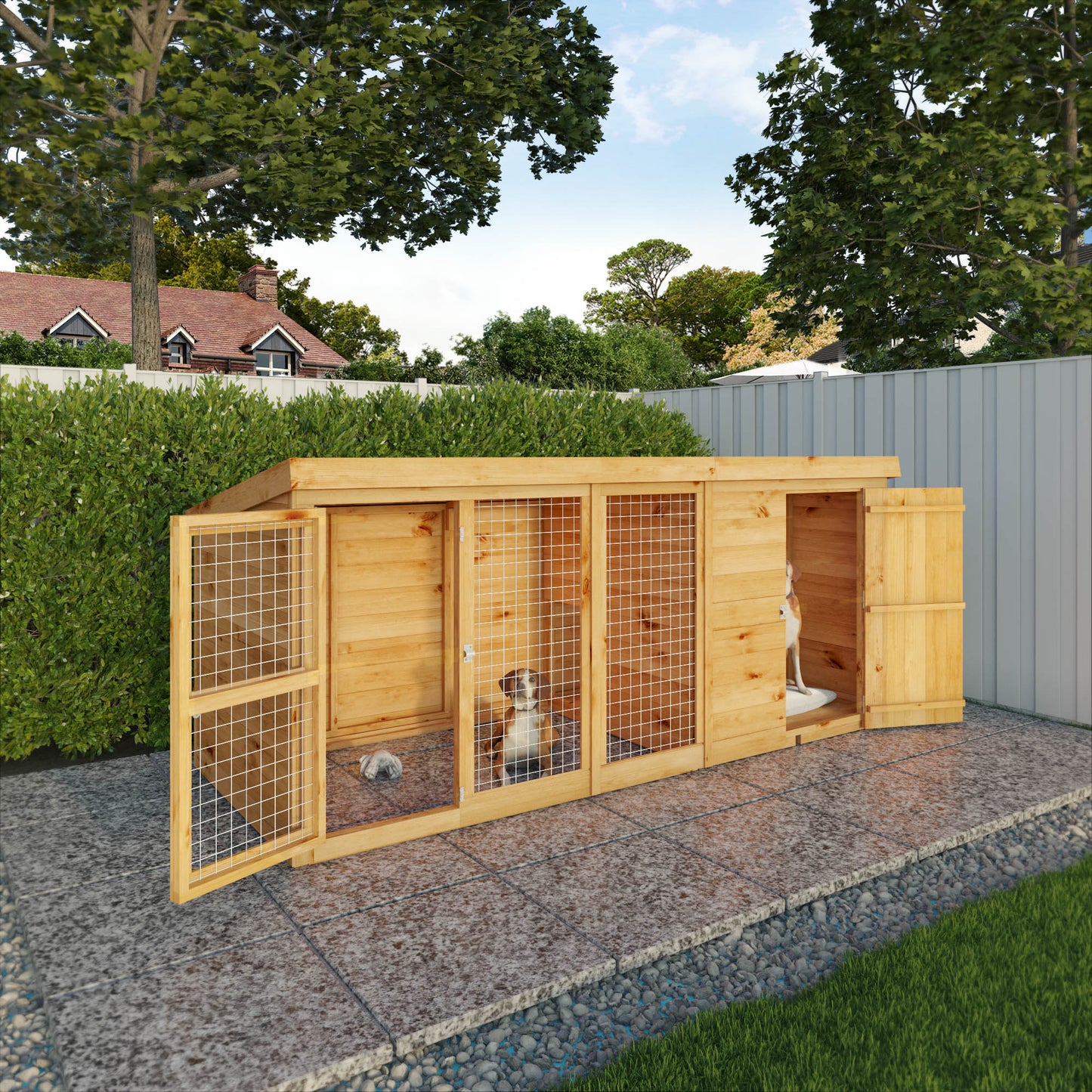 10 x 4 Berkshire Dog Run & Kennel