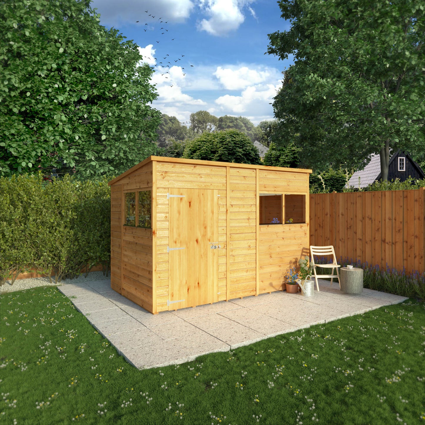 10 x 6 Woodsman Shiplap Pent Wooden Shed