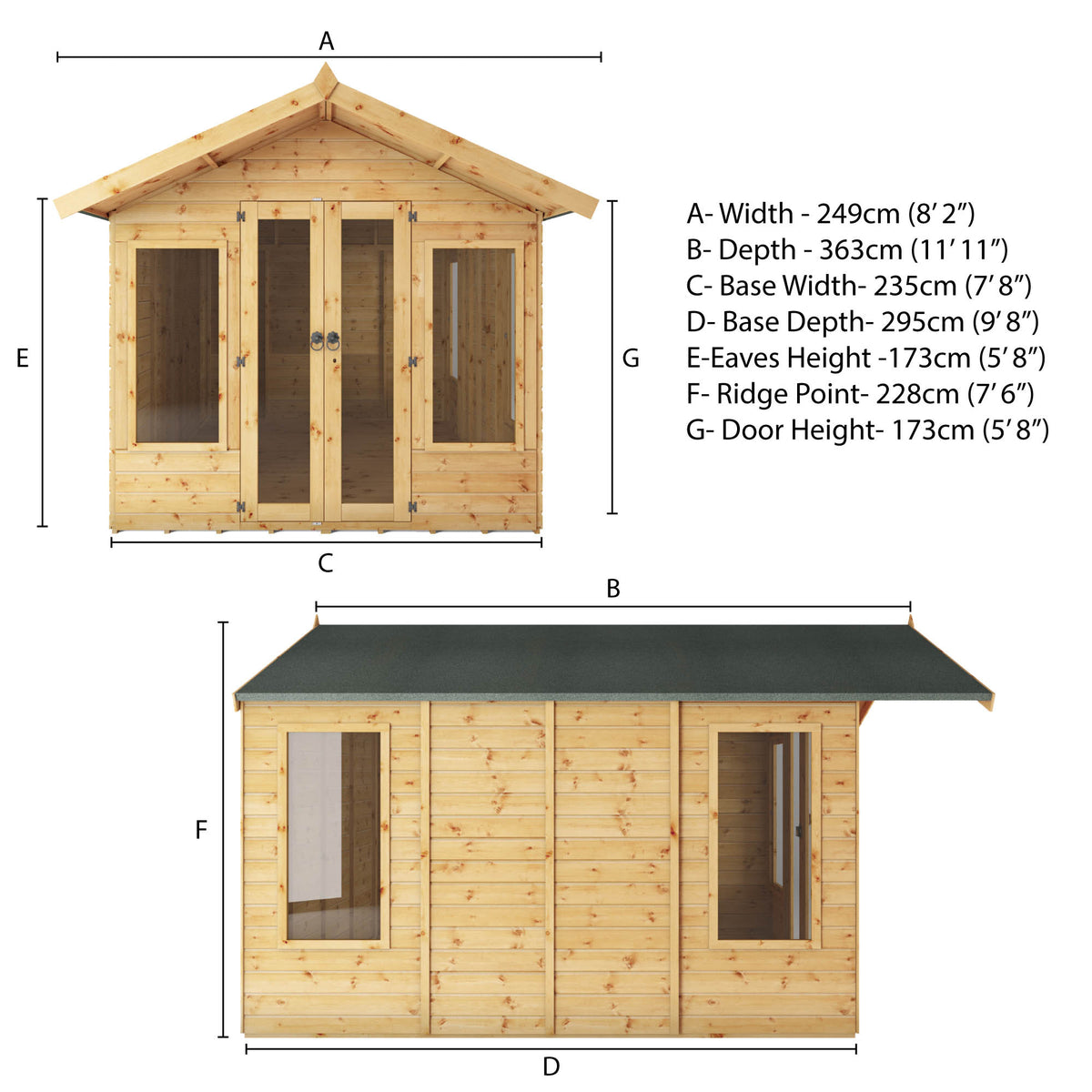 Refurbished Dove 10 x 8 Premium Sussex Summerhouse