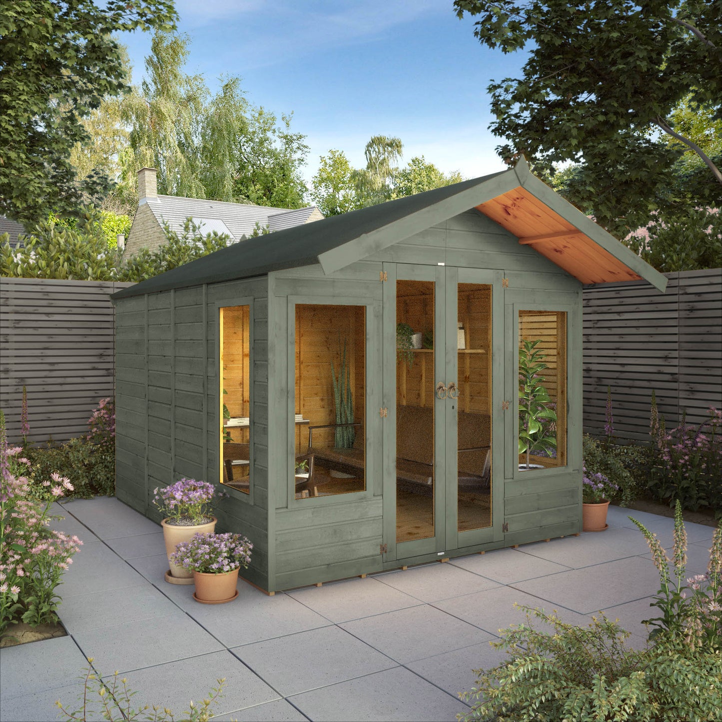 10 x 8 Premium Ready Painted Sussex Summerhouse