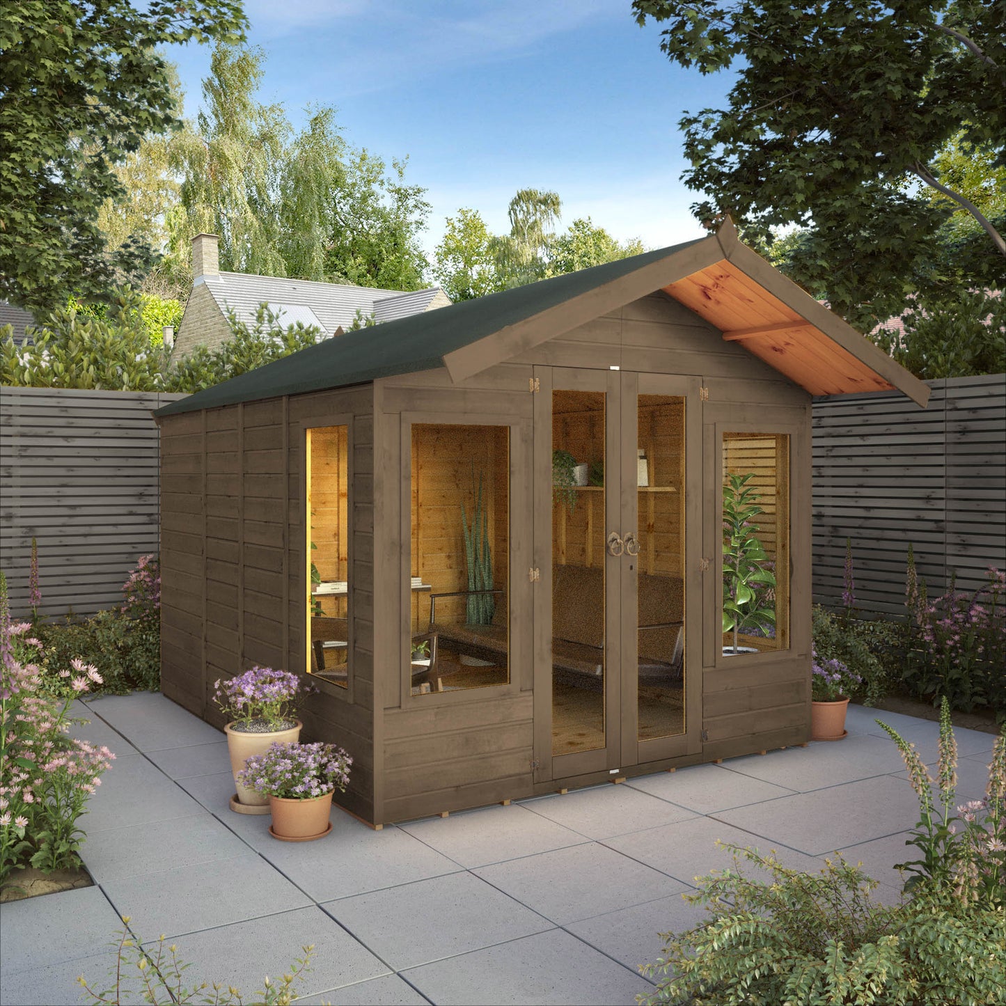 10 x 8 Premium Ready Painted Sussex Summerhouse