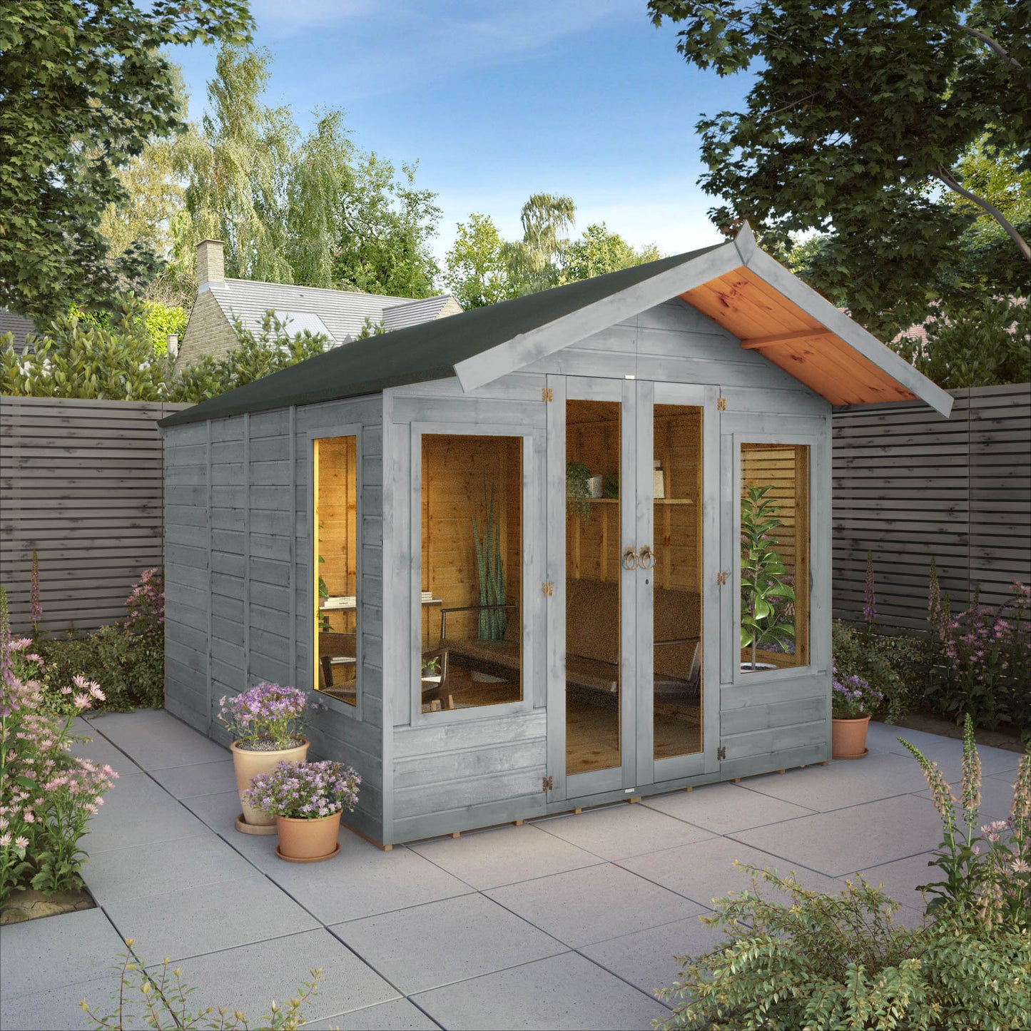 10 x 8 Premium Ready Painted Sussex Summerhouse