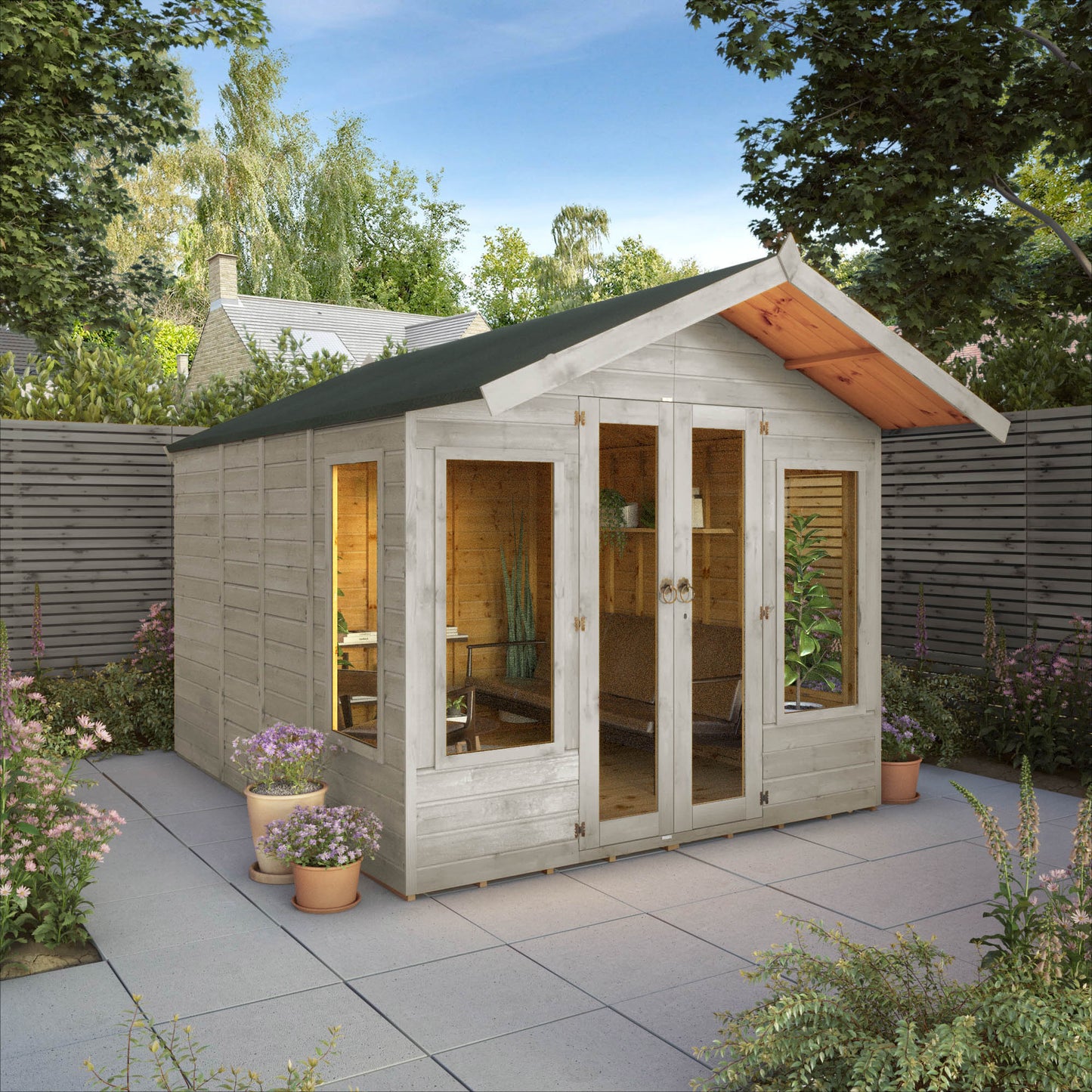 10 x 8 Premium Ready Painted Sussex Summerhouse