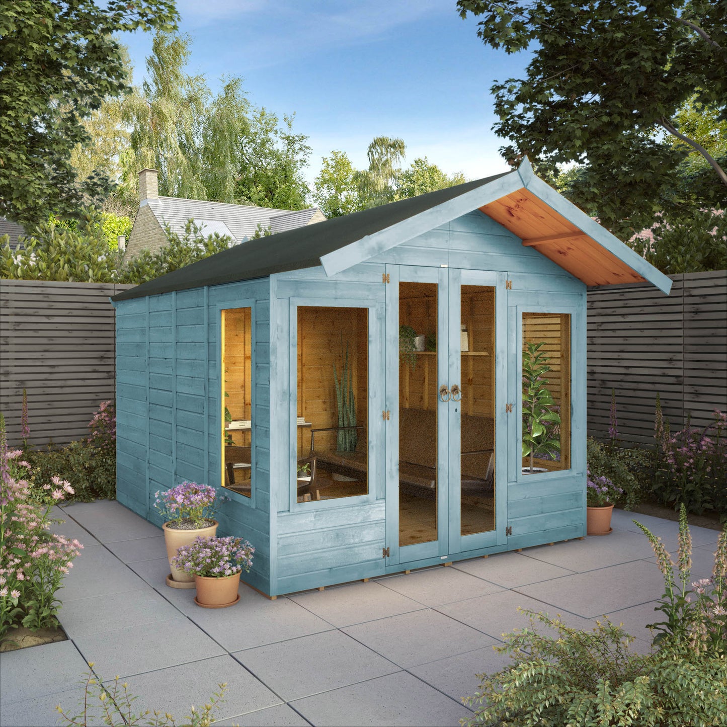 10 x 8 Premium Ready Painted Sussex Summerhouse