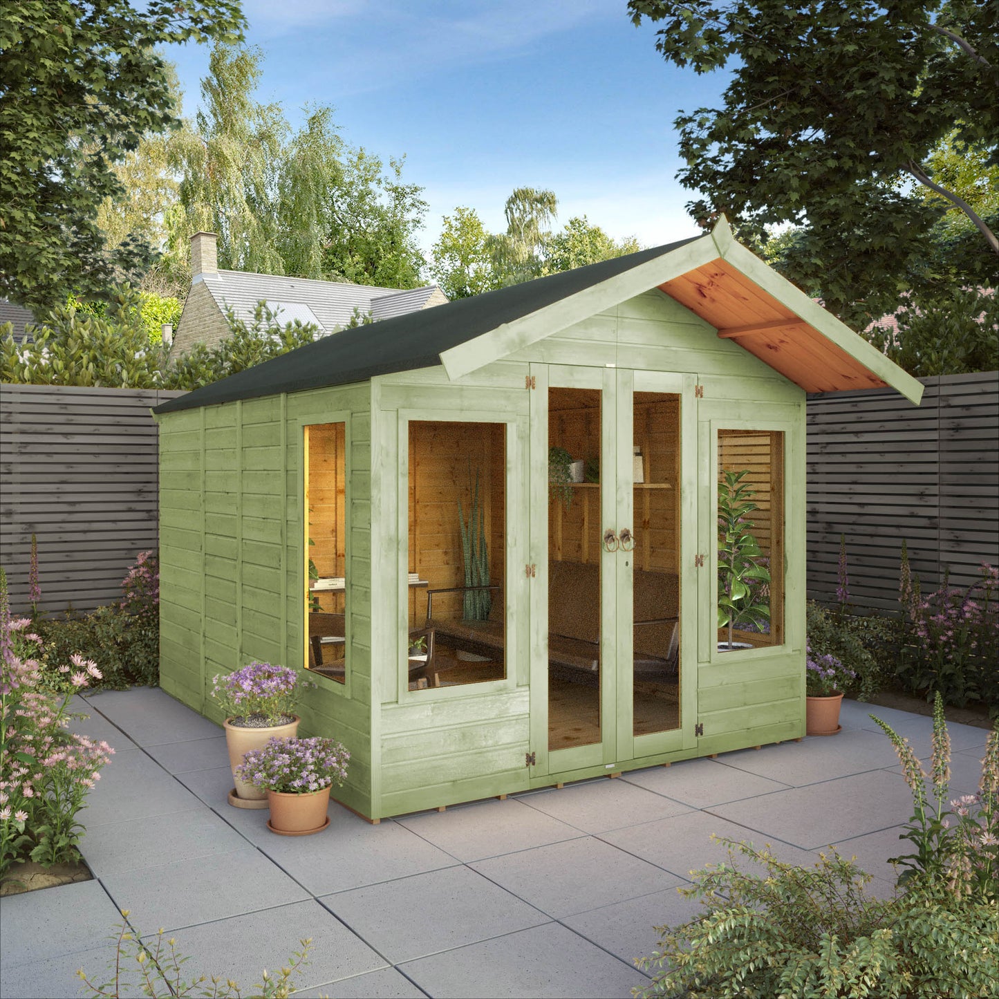 10 x 8 Premium Ready Painted Sussex Summerhouse
