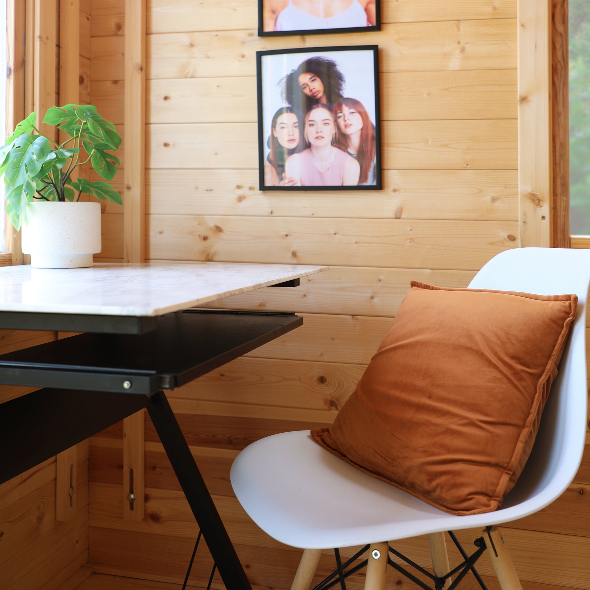 A log cabin being used as a photography studio