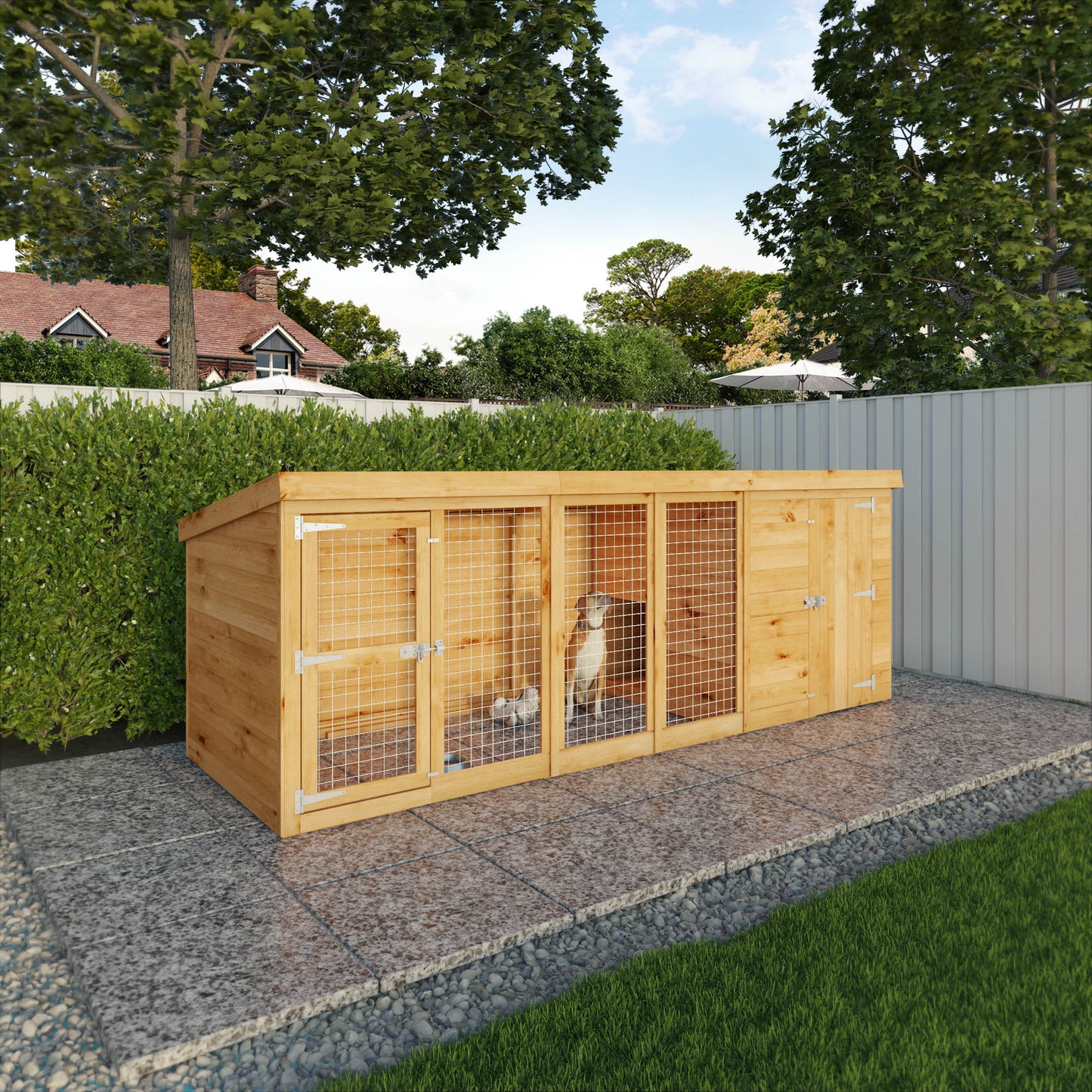 12 x 4 Berkshire Dog Run & Kennel