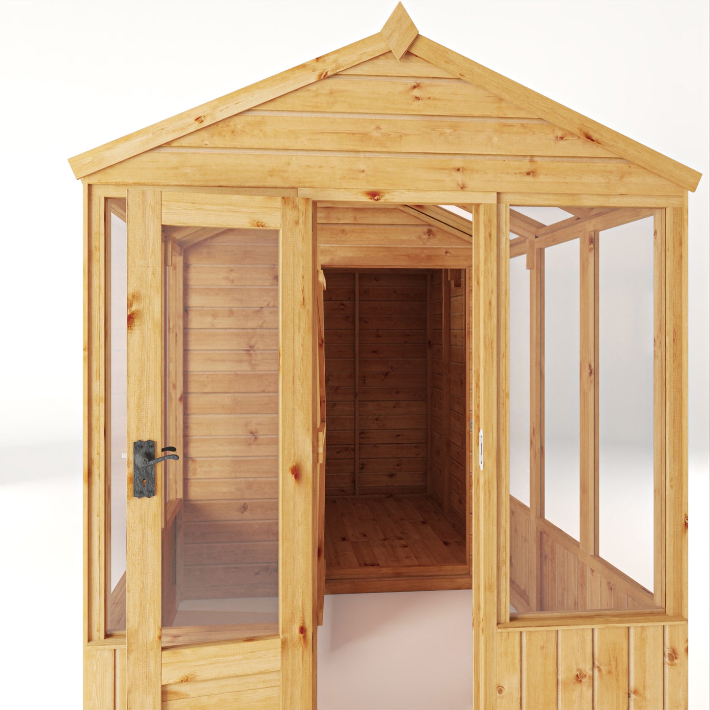 12 x 6 Woodsman Glass Combi Greenhouse with Shed