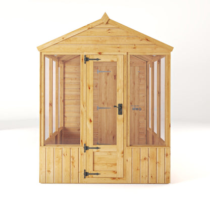 12 x 6 Woodsman Glass Combi Greenhouse with Shed