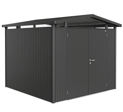 Biohort Panorama 9x9 Double Door Dark Grey Garden Shed