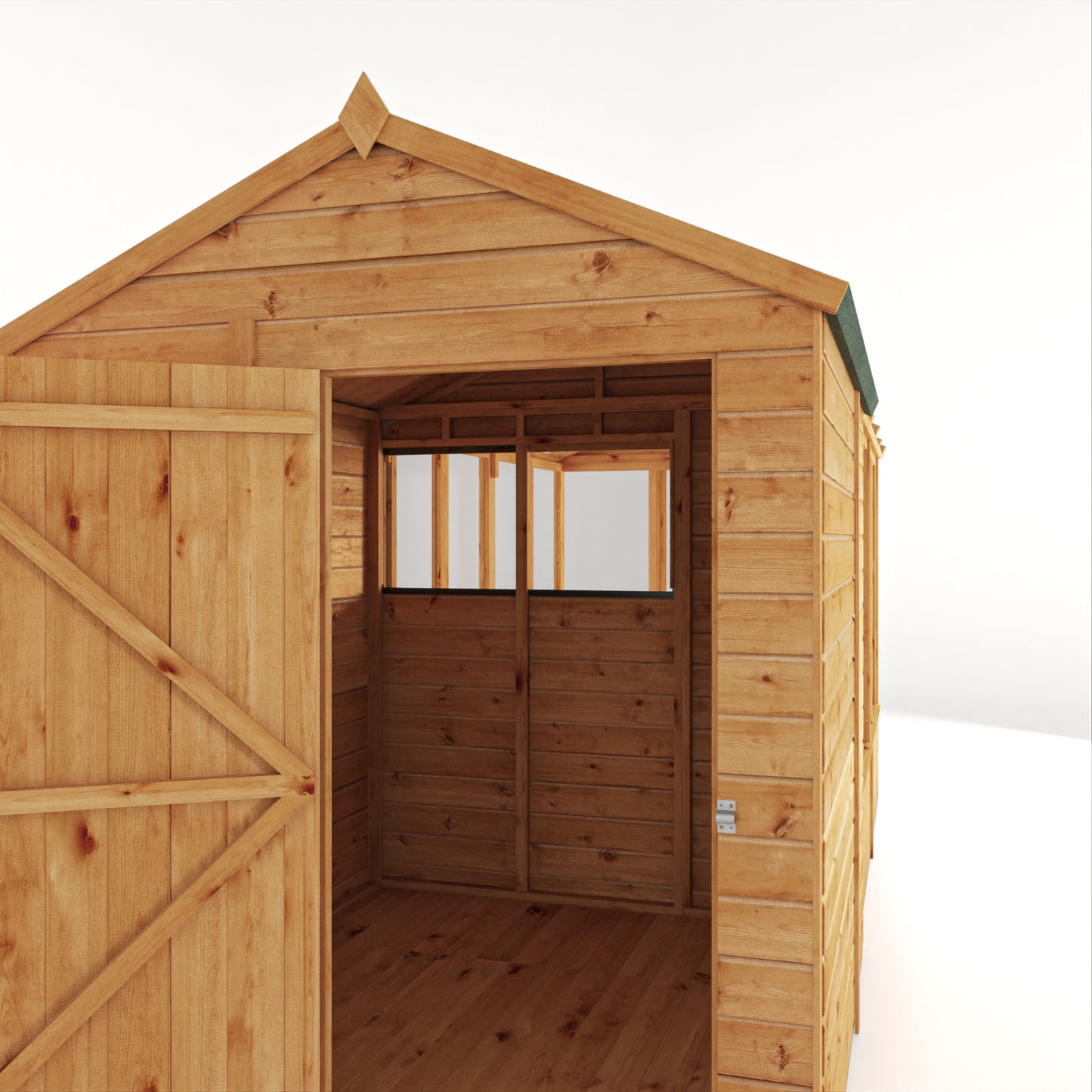 14 x 6 Woodsman Glass Combi Greenhouse with Shed