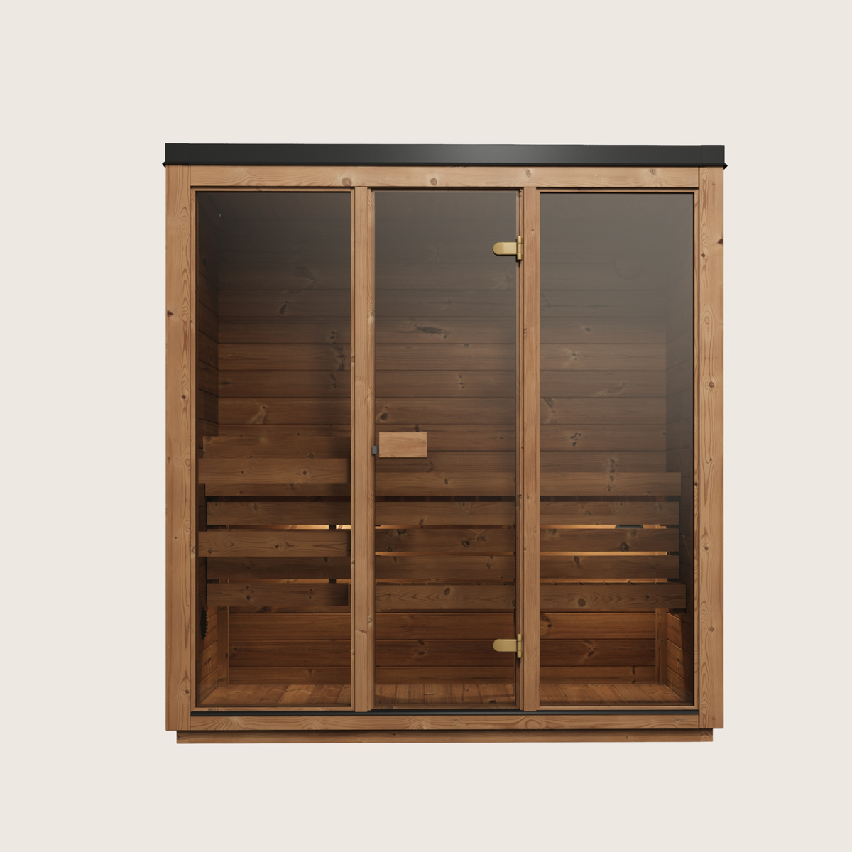 Novi Rose Premium Cube Outdoor Sauna - 3 Person