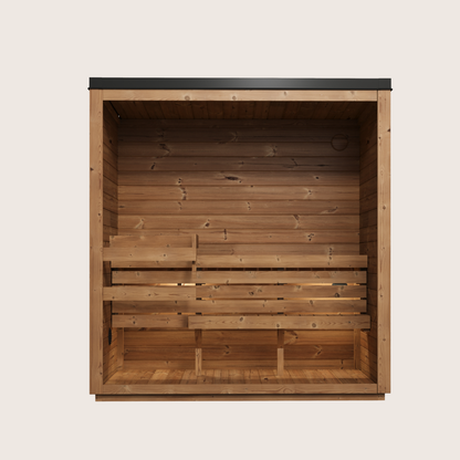 Novi Rose Premium Cube Outdoor Sauna - 3 Person