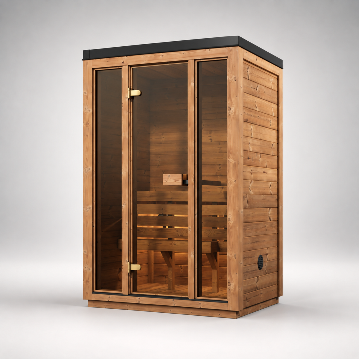 Novi Rose Premium Cube Outdoor Sauna - 2 Person